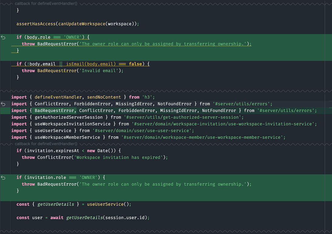 Workspace invitation owner protections