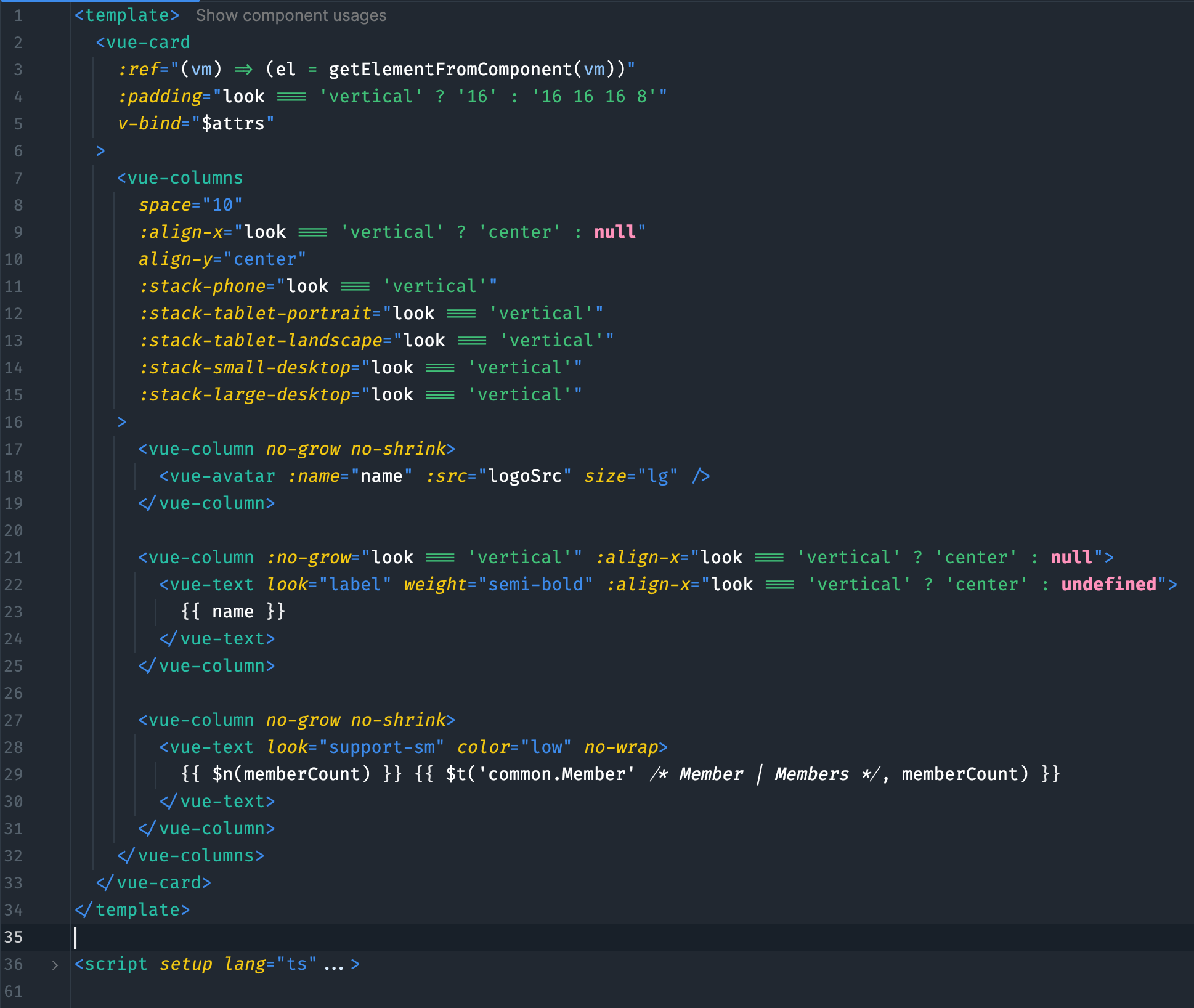 Workspace Card source code